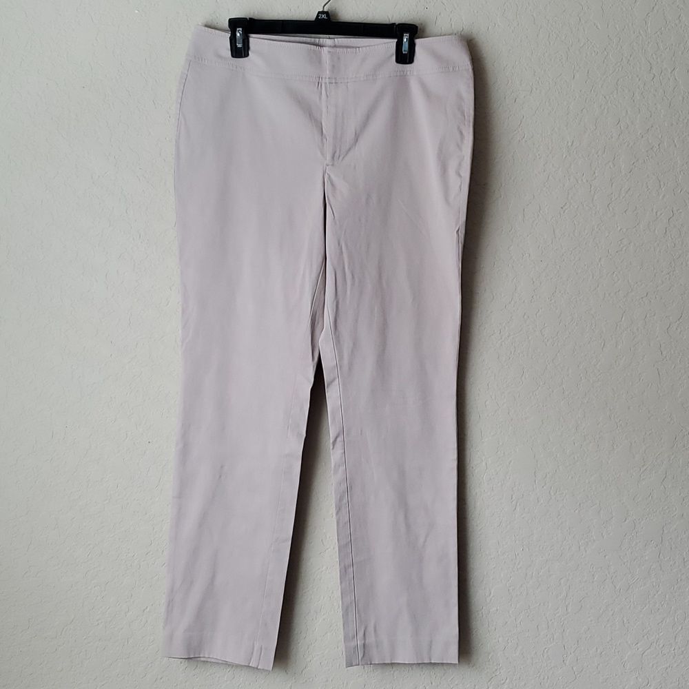 Yvos Khaki Beige Straight Leg Chino Dress Pants Size 12